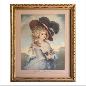 Thomas Gainsborough Duchess of Devonshire Framed Art Print Georgiana Hat Gold